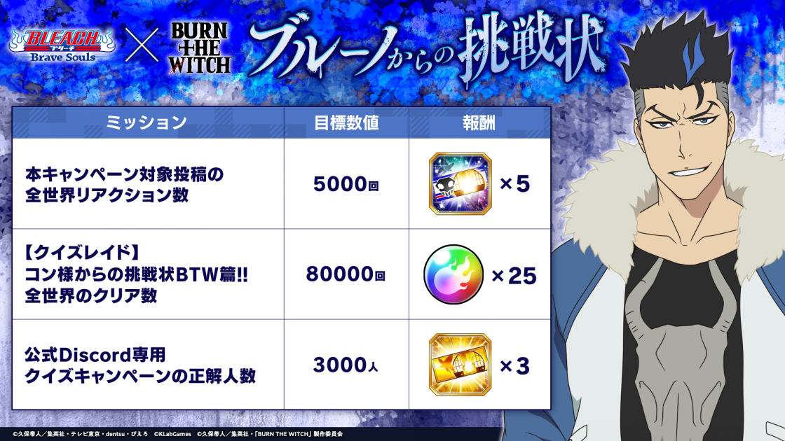 ブルーノからの挑戦状 Bleach Brave Souls ブレソル 公式サイト Klabgames ブルーノからの挑戦状 Bleach Brave Souls ブレソル 公式サイト Klabgames